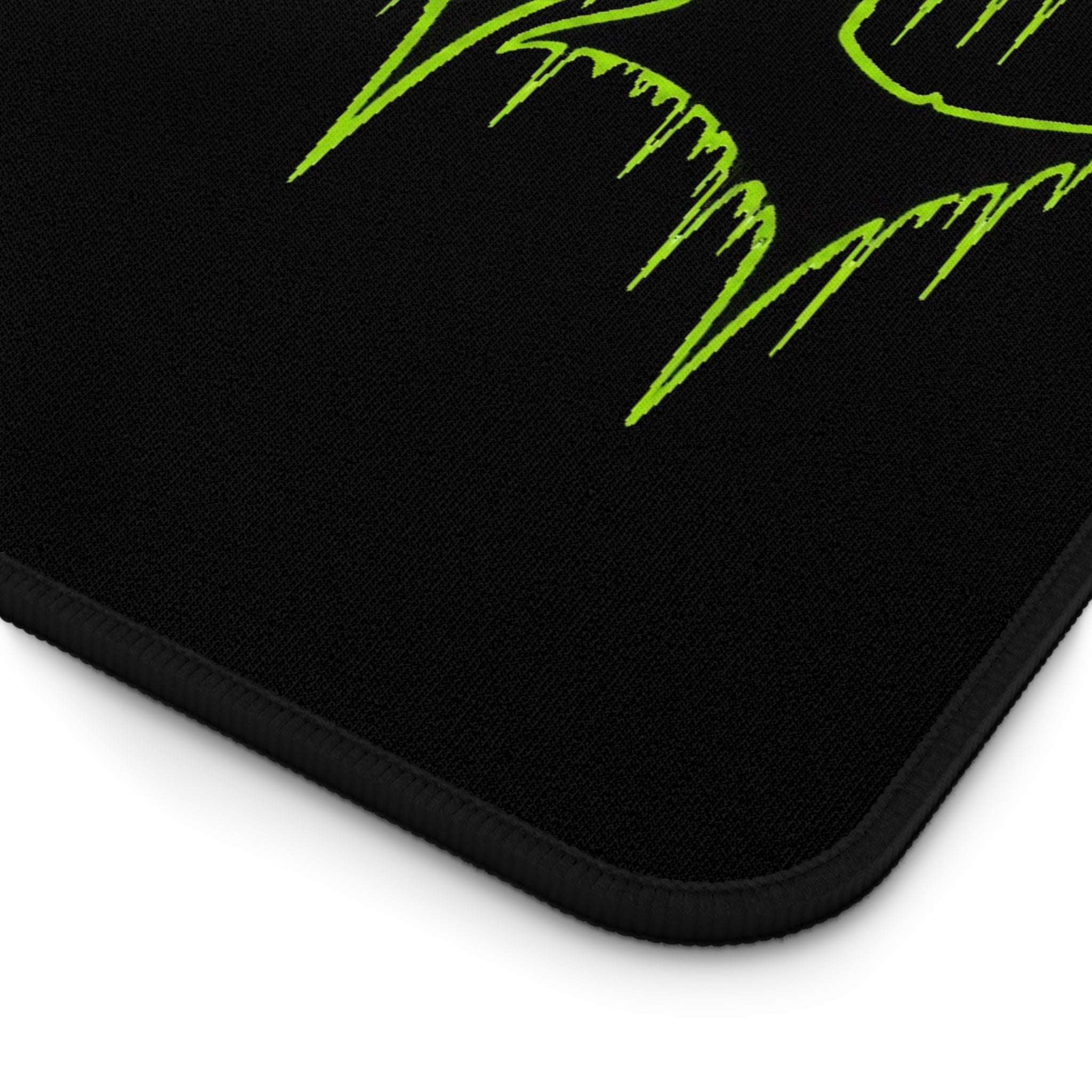 Skajae Green Drip Logo Desk Mat — Gothic Gaming Mouse Pad
