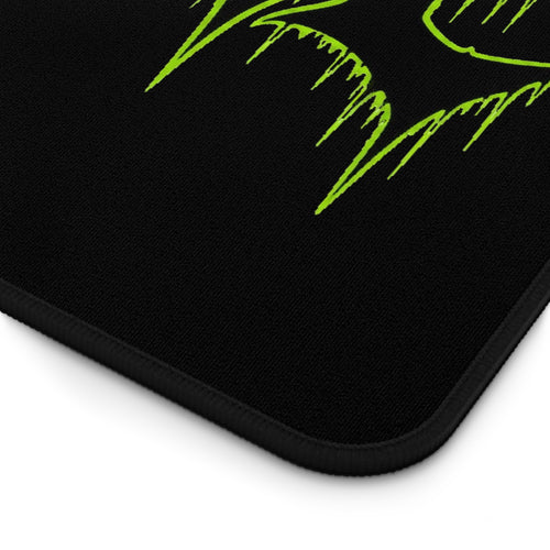 Skajae Green Drip Logo Desk Mat — Gothic Gaming Mouse Pad